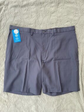 Haggar | Cool 18 Pro Gray Expandable Waist Golf Shorts